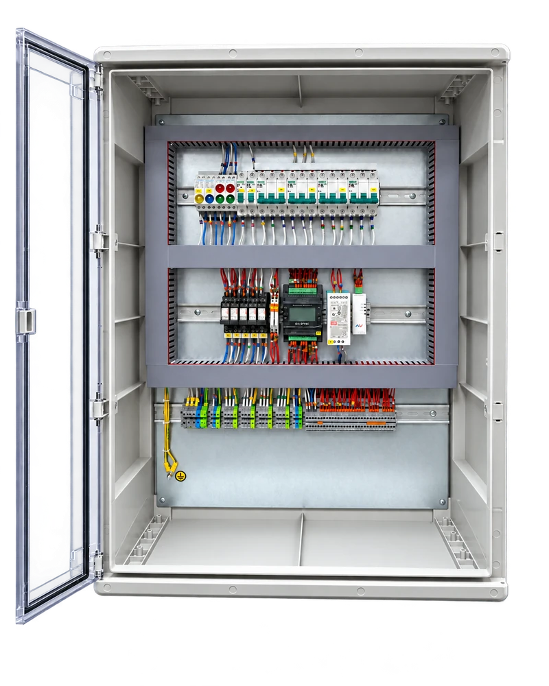 Открытый шкаф FORGE в прозрачном корпусе